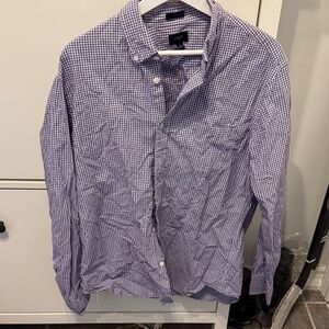 J. Crew Purple Gingham Casual Shirt